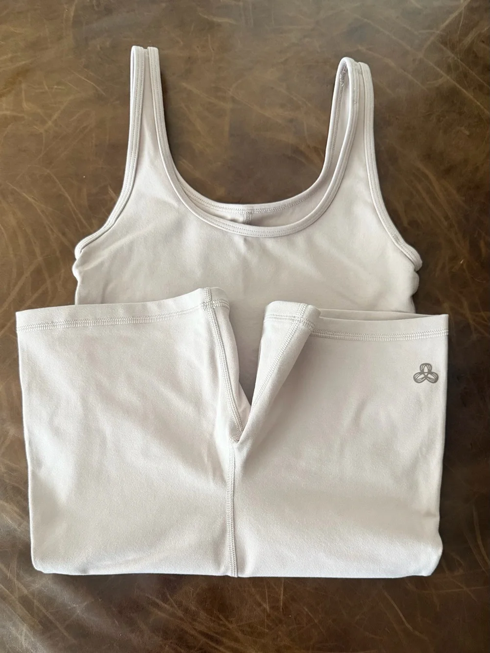 Aritzia TnaAction Unitard Romper XS Cream Beige Bike Short One Piece